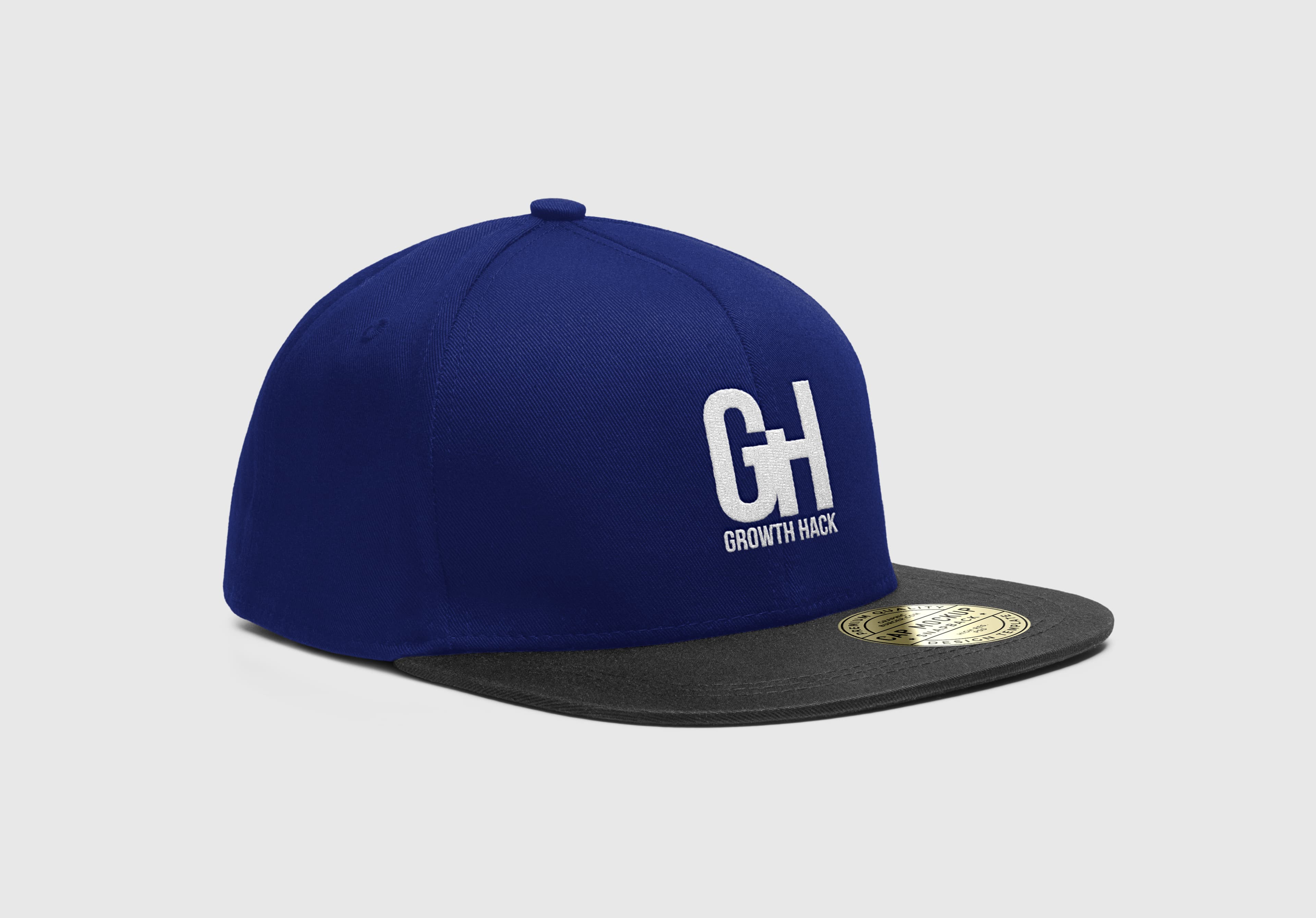 Growth Hack branded cap mock-up