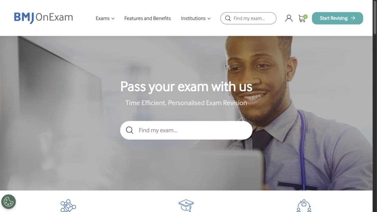 BMJ OnExamination public website homepage